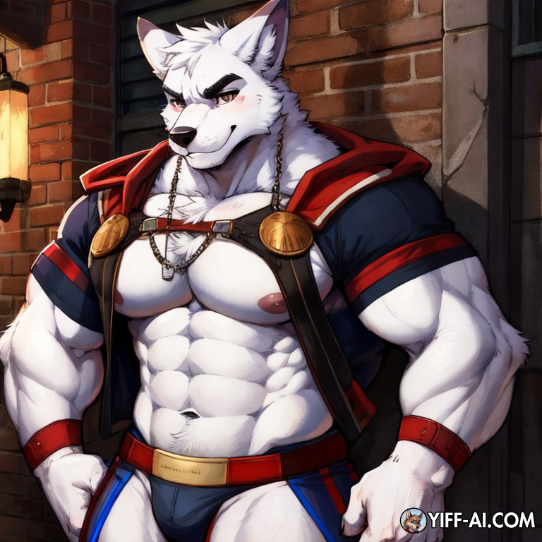 Loup musclé mais pas trop en speech blanc
