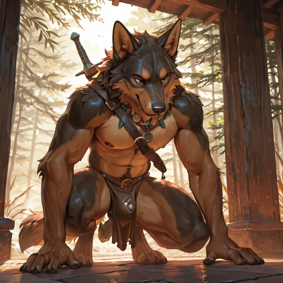 loincloth_only, male, ineffective_loincloth, canine_genitalia, sheath, sheath_outline,