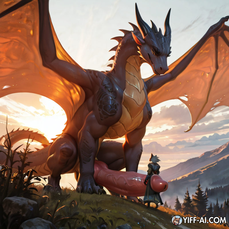 feral_on_feral, dragon, male, female, huge penis, huge wings,