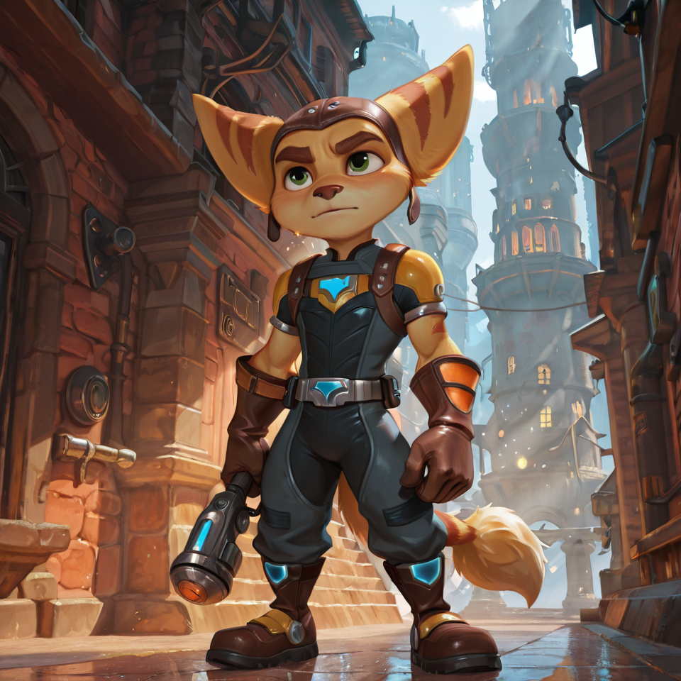 Solo, male ,lombax, Ratchet and clank, clothing_original, omnillave  ,standing,