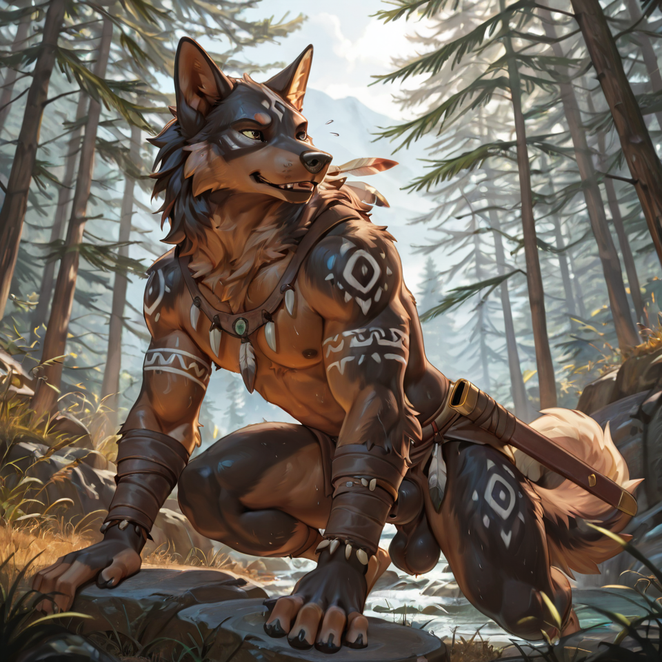 male,canine_genitalia, sheath, tribal,