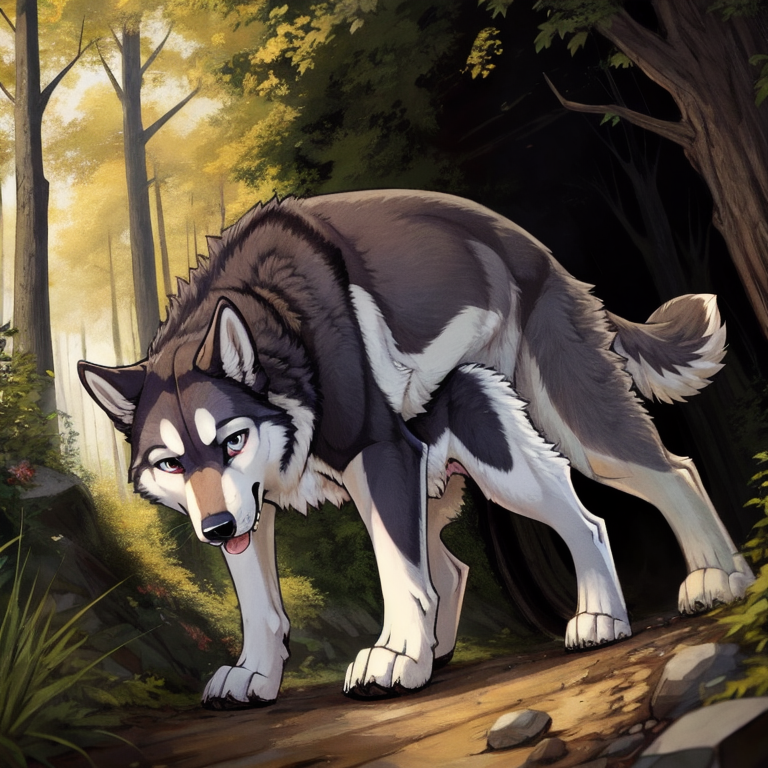 Male, husky, feral, assisted_exposure,