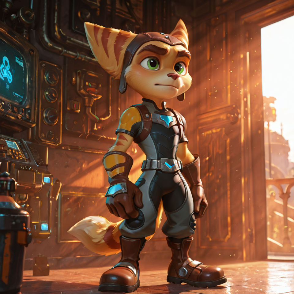Solo, male ,lombax, Ratchet and clank, clothing_original, omnillave  ,standing,
